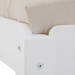 Lot de 2 lits superposables 90x190 cm RINO en pin massif lasuré blanc><noscript><img width=