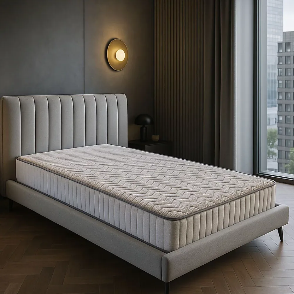 Literie Julien Lot de 2 Matelas 80x200 x 22 cm - 2 oreillers memoire - tres ferme - usage quotidien - confort optimal -* Matelas