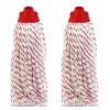 Lot de 2 mop, serpillère à franges pour balai, tête de balai, recharge lave sol, tête de rechange en microfibre, 150 gr>Juanio Sale