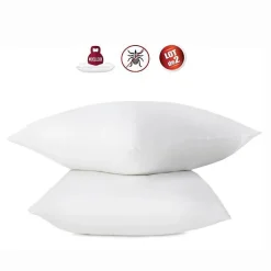 Lot de 2 oreillers anti-acariens - 60 x 60 cm - 100% coton traité Bio ->Abeil Clearance