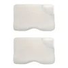 Inphysio Lot de 2 oreillers avec taies d'oreiller en bambou et taie d'oreiller en coton - Confort Plus* Oreiller Mémoire De Forme