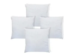 Vente-unique Lot de 4 oreillers câlin 60 x 60 cm - 400 gr - Blanc - TORIVIA* Oreiller Moelleux