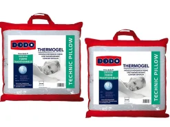 Lot de 2 oreillers mémoire de forme effet fraicheur - 60x 60 cm - FRESH><noscript><img width=