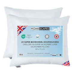 Homescapes Lot de 2 oreillers en microfibre, 60 x 70 cm -* Oreiller Ferme