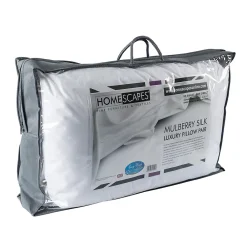 Homescapes Lot de 2 oreillers en soie de mûriers, 50 x 75 cm -* Oreiller Moelleux
