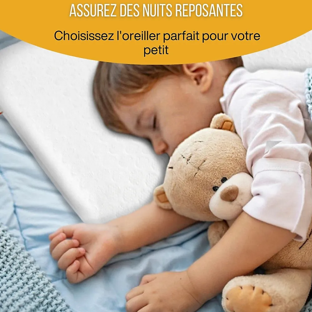 Lot de 2 oreillers enfant respirant en tissu de bambou 50x30x5,5 ->Inphysio Hot