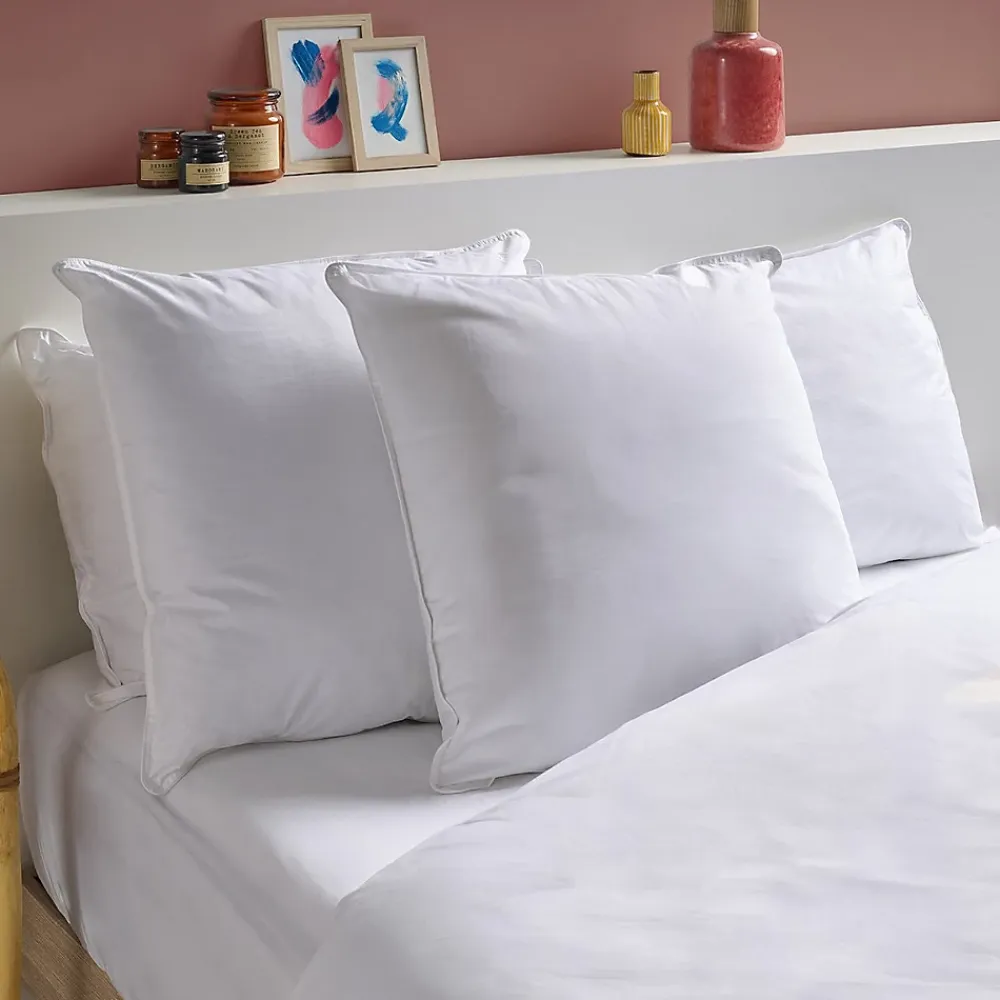 Bleu Calin Lot de 2 Oreillers Mémoire de Forme Mixte ANTI-ACARIENS 60x60cm* Oreiller Mémoire De Forme