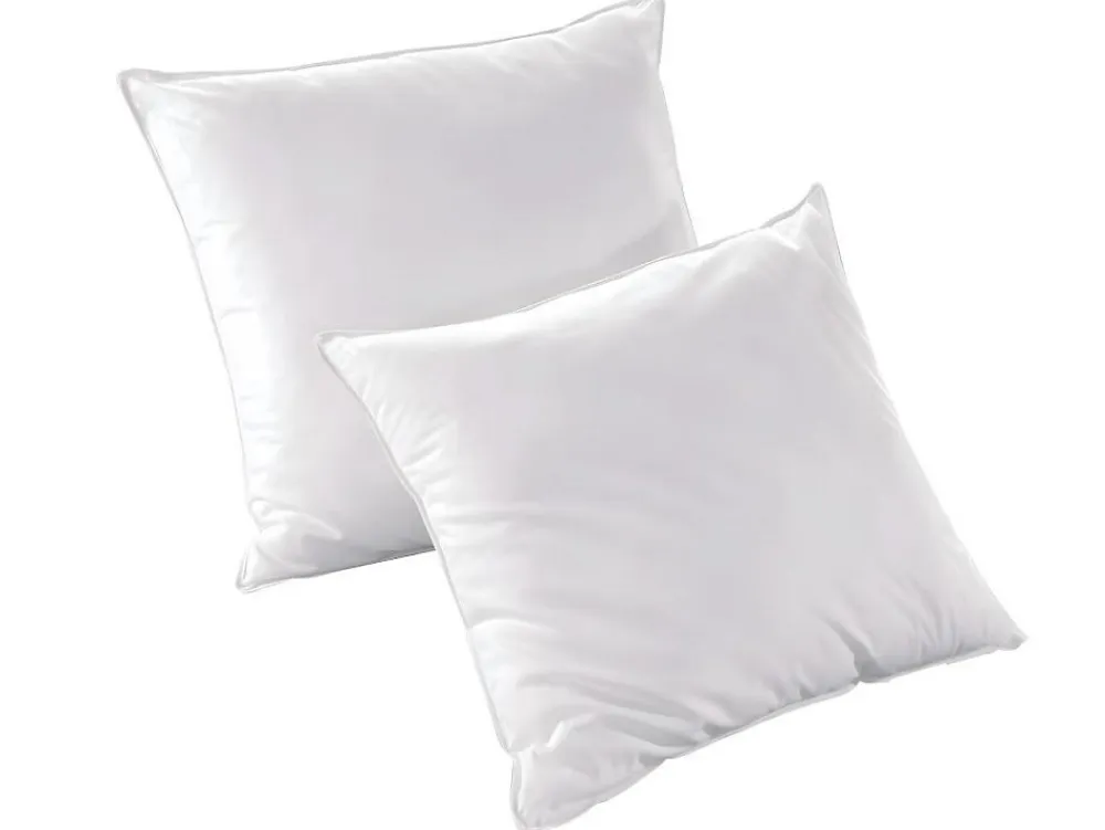 Lot de 2 oreillers recyclés 60 x 60 cm de DREAMEA - Enveloppe 100% microfibre - ROSA>Vente-unique Hot