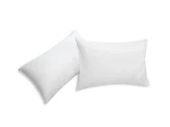 Lot de 2 oreillers recyclés 45 x 70 cm de DREAMEA - Enveloppe 100% microfibre - ROSA><noscript><img width=