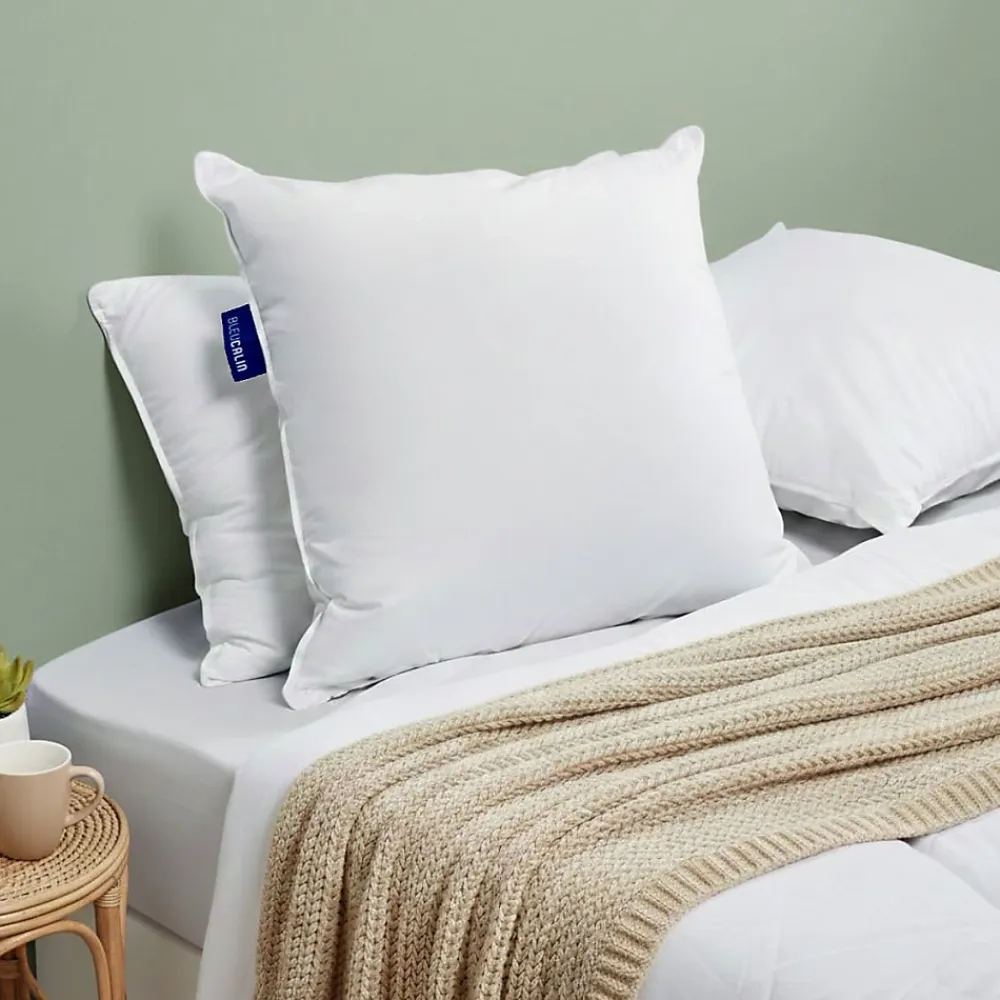 Bleu Calin Lot de 2 oreillers Souple 60x60cm SENSATION DUVET Gonflant* Oreiller Moelleux