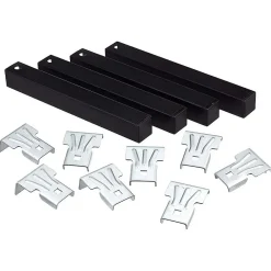 Lot de 4 pieds pour sommier en Métal sans roues couleur Noir - Hauteur 25 cm x 3 cm>Juanio Hot