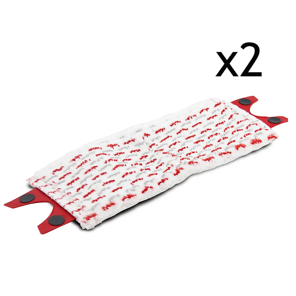 Lot de 2 recharge pour balai à plat, housse pour balai vapeur, rechange de nettoyage en microfibre -Longueur 45 x Profondeur 15 cm>Juanio Discount