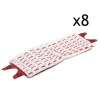 Lot de 8 recharge pour balai à plat, housse pour balai vapeur, rechange de nettoyage en microfibre -Longueur 45 x Profondeur 15 cm>Juanio Discount