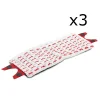 Lot de 3 recharge pour balai à plat, housse pour balai vapeur, rechange de nettoyage en microfibre -Longueur 45 x Profondeur 15 cm>Juanio