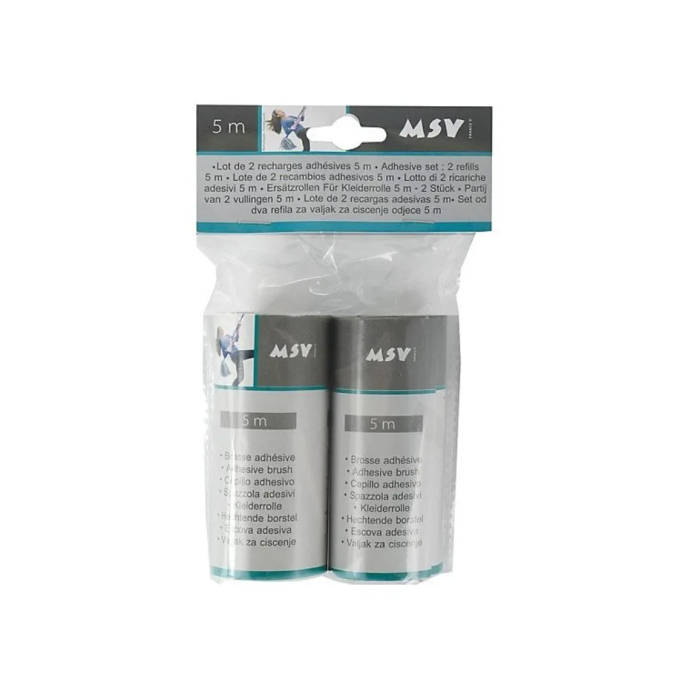 MSV Lot de 2 recharges adhesives 5m* Entretien Du Textile