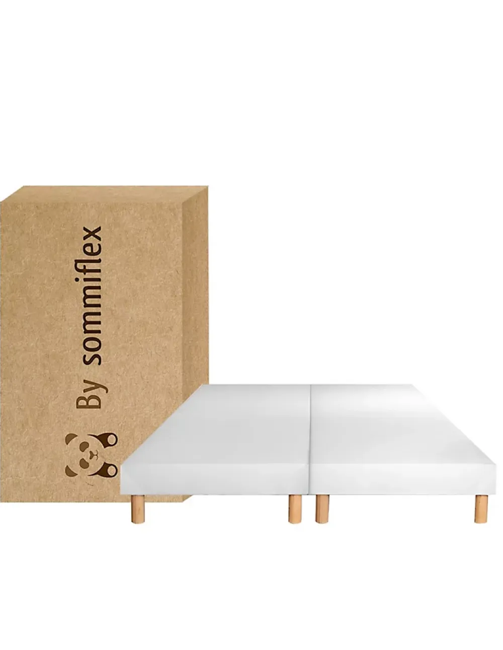 By Sommiflex. Lot de 2 Sommiers Tapissiers Blanc 70x190 Ensemble 140x190 Fabrication Françai* Sommier
