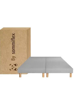 By Sommiflex. Lot de 2 Sommiers Tapissiers Gris 70x200 Ensemble 140x200 Fabrication Français* Sommier