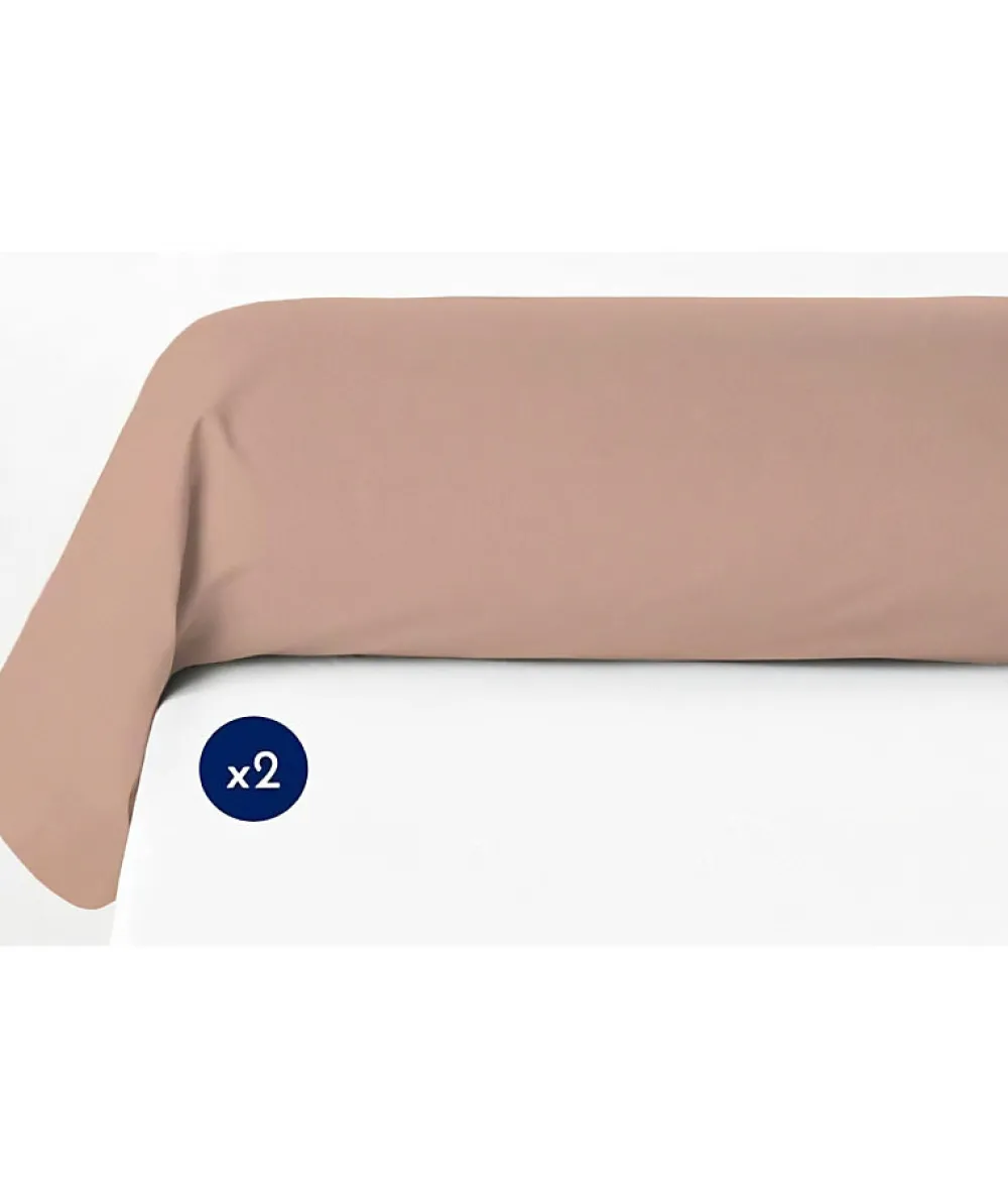Lovely Home Lot de 2 taies de traversin - - LH71618 - 85 x 185 cm - Rose* Taie D'Oreiller