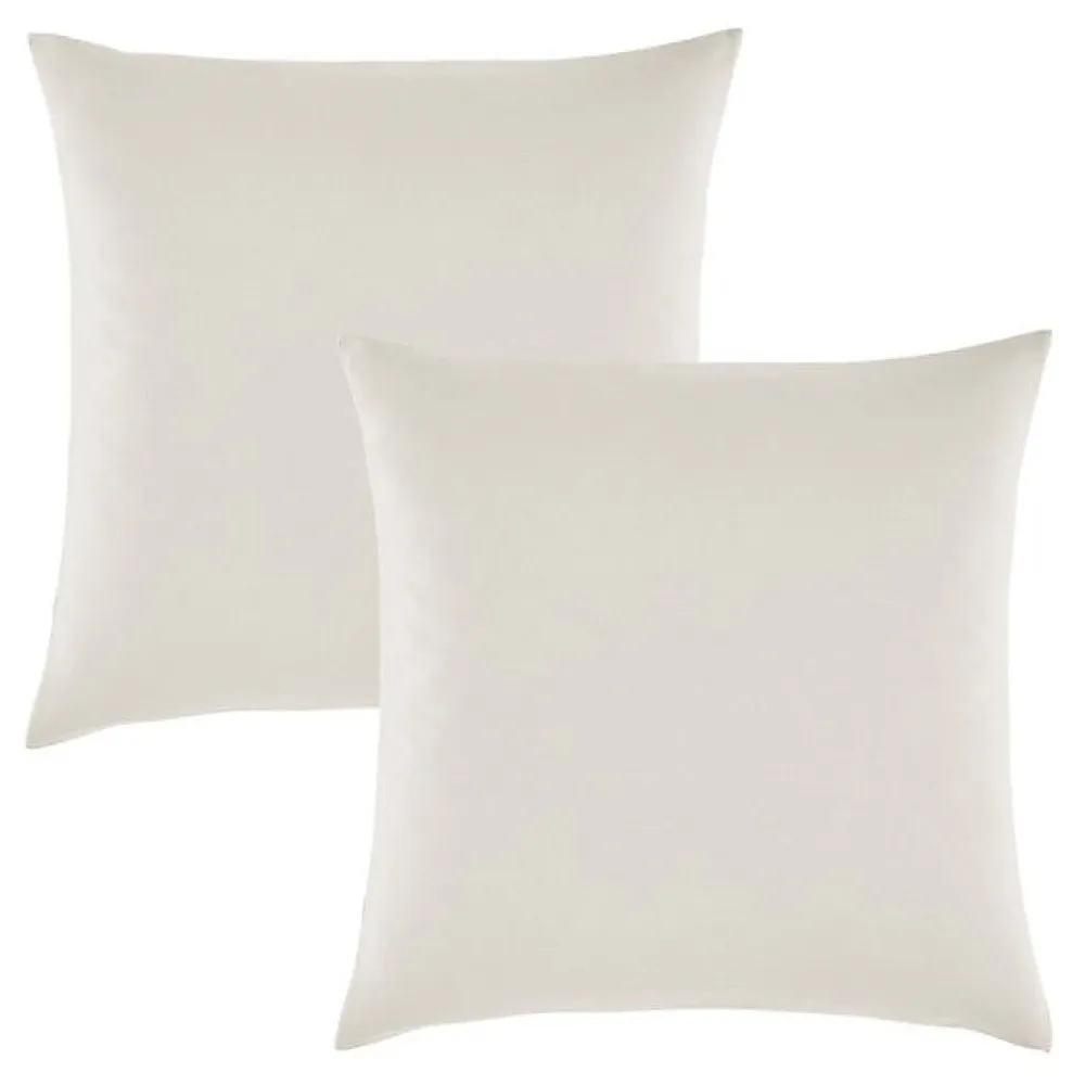 Lot de 2 taies d'oreiller "Drift" pur coton teint lavé 57 fils/cm² toutes dimensions - Ecru - Taies d'oreiller 63 x 63 cm x 2>Sleep Retreat Hot
