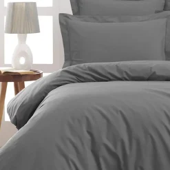 Sensei Maison Lot de 2 taies d'oreiller en percale de coton Galet 65x65 cm SOFT PERCALE* Taie D'Oreiller