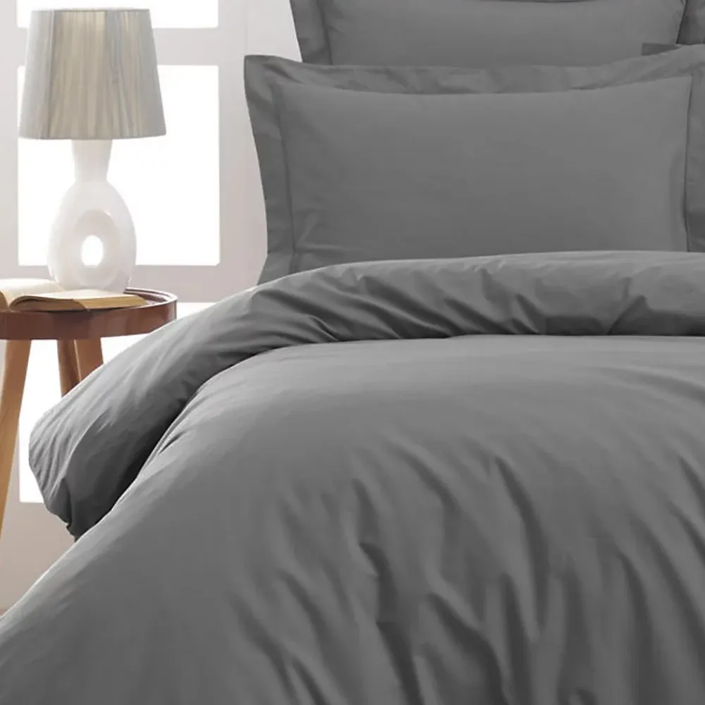 Sensei Maison Lot de 2 taies d'oreiller en percale de coton Galet 65x65 cm SOFT PERCALE* Taie D'Oreiller