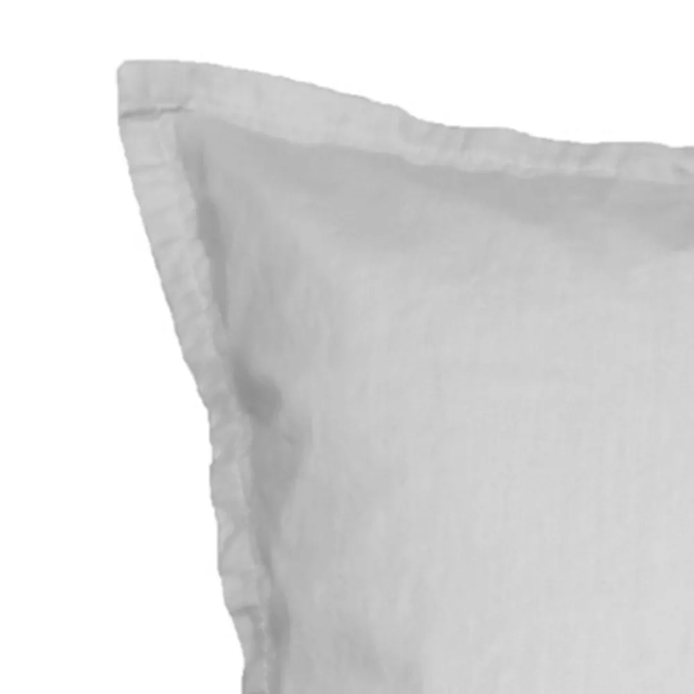 Lot de 2 taies d'oreiller en coton Gris Perle 50x70 cm STUDIO>Sensei Maison Clearance