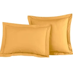 Sensei Maison Lot de 2 taies d'oreiller en percale de coton Caramel 50x70 cm SOFT PERCALE* Taie D'Oreiller