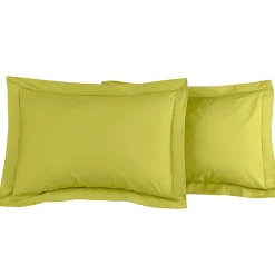 Lot de 2 taies d'oreiller en percale de coton Citronelle 50x70 cm SOFT PERCALE>Sensei Maison Discount