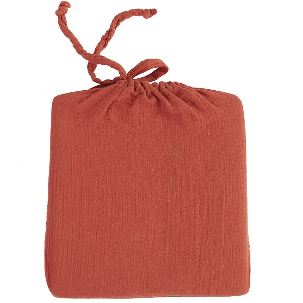 Lot de 2 taies d'oreiller en gaze de coton Terracota 65x65 cm LOFT>Sensei Maison Online