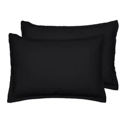 Lot de 2 taies d'oreiller en flanelle de coton Anthracite 50x70 cm KLAPPEN>Sensei Maison Online