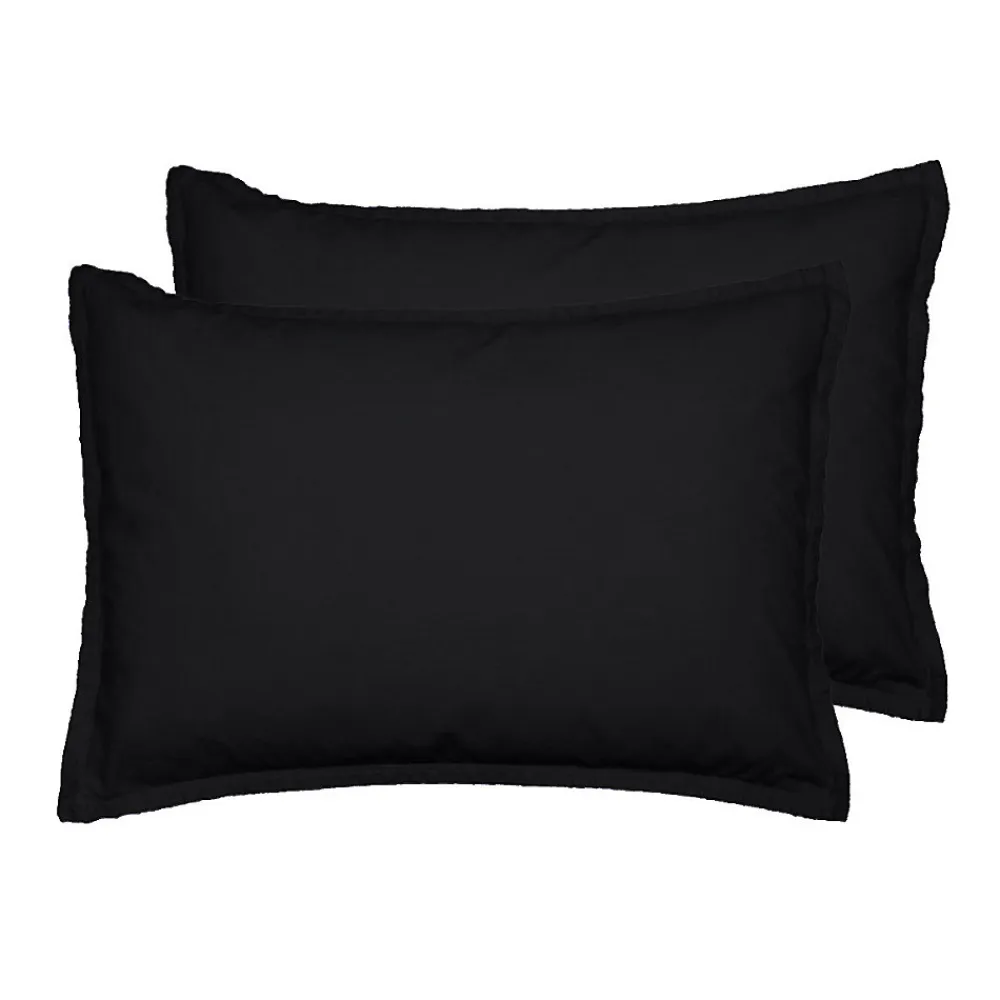 Lot de 2 taies d'oreiller en flanelle de coton Anthracite 50x70 cm KLAPPEN>Sensei Maison Online