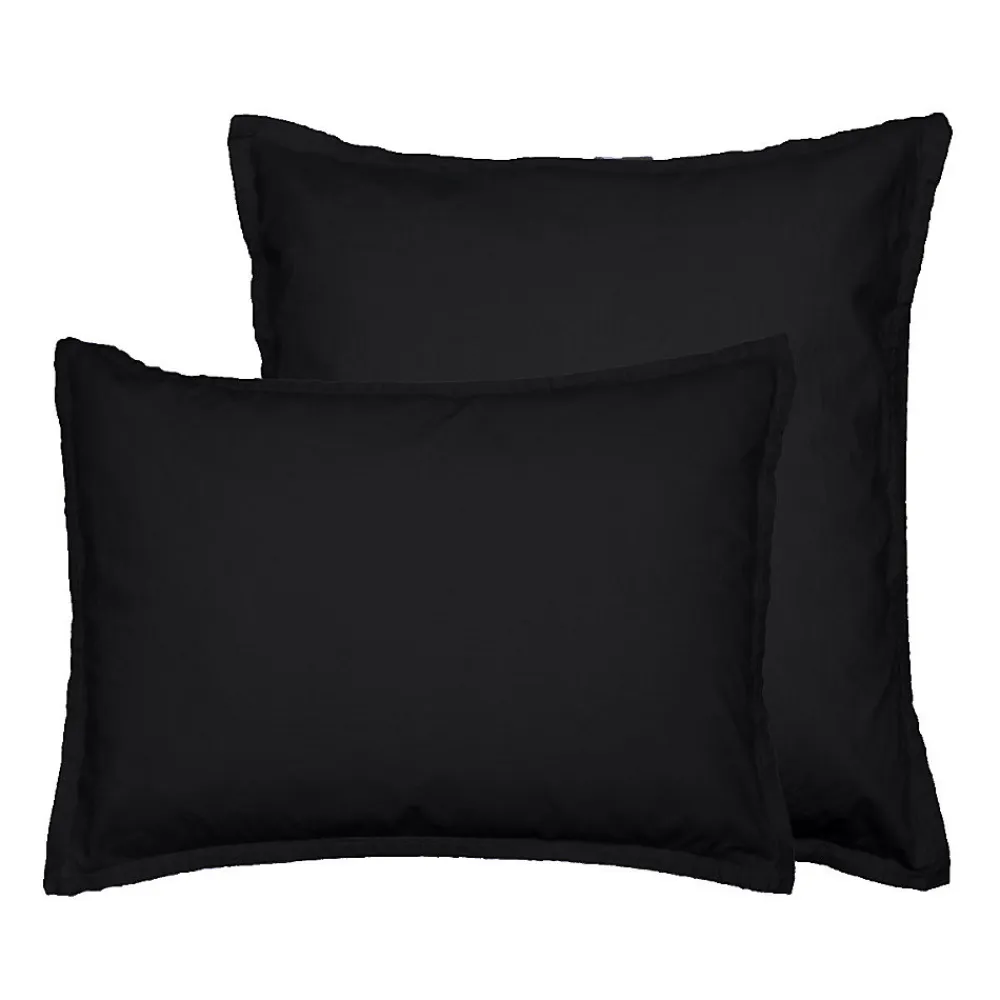Lot de 2 taies d'oreiller en flanelle de coton Anthracite 50x70 cm KLAPPEN>Sensei Maison Online
