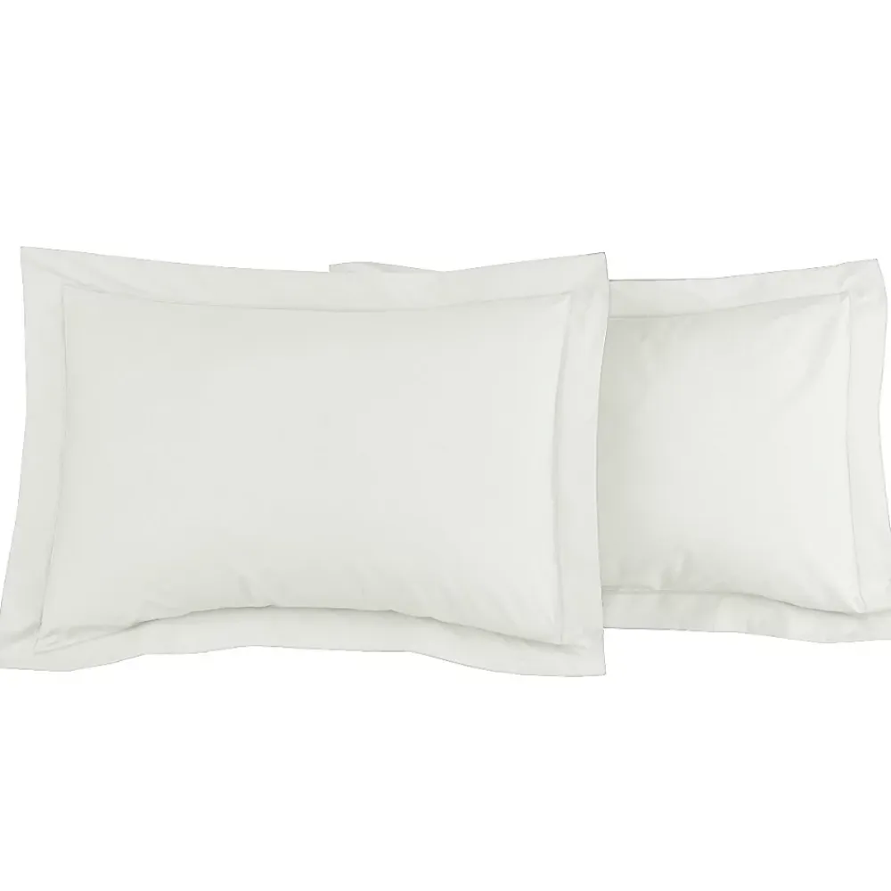 Sensei Maison Lot de 2 taies d'oreiller en percale de coton Ecru 50x70 cm SOFT PERCALE* Taie D'Oreiller