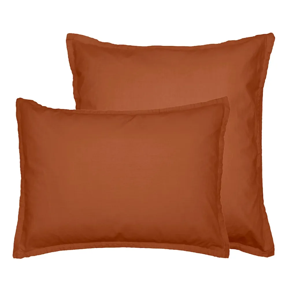 Sensei Maison Lot de 2 taies d'oreiller en flanelle de coton Auburn 50x70 cm KLAPPEN* Taie D'Oreiller