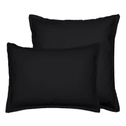 Lot de 2 taies d'oreiller en flanelle de coton Anthracite 65x65 cm KLAPPEN><noscript><img width=