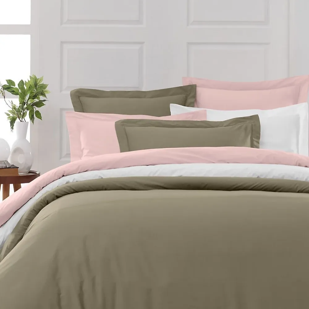 Sensei Maison Lot de 2 taies d'oreiller en percale de coton Taupe 50x70 cm SOFT PERCALE* Taie D'Oreiller