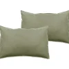 Lot de 2 taies d'oreiller Palace pur coton teint lavé 63 fils/cm² - Palace Sauge - Lot de 2 taies d'oreiller 50 x 70 c>Vent Du Sud Clearance