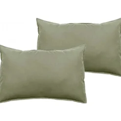 Lot de 2 taies d'oreiller Palace pur coton teint lavé 63 fils/cm² - Palace Sauge - Lot de 2 taies d'oreiller 50 x 70 c>Vent Du Sud Clearance