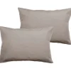 Lot de 2 taies d'oreiller percale pur coton peigné longues fibres 80 fils/cm² - Lin - Lot de 2 taies d'oreiller 50 x 7>Vent Du Sud Hot