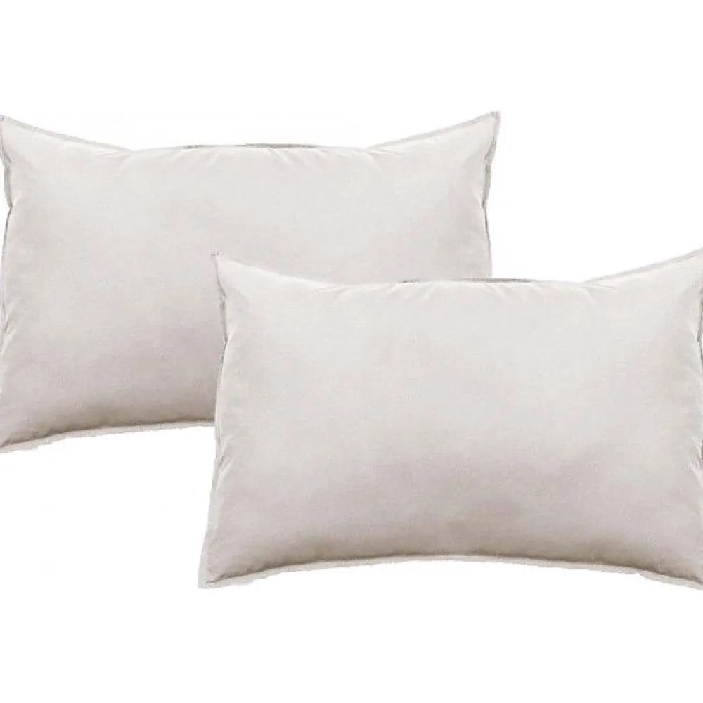 Lot de 2 taies d'oreiller Palace pur coton teint lavé 63 fils/cm² - Palace Naturel - Lot de 2 taies d'oreiller 50 x 70>Vent Du Sud Discount
