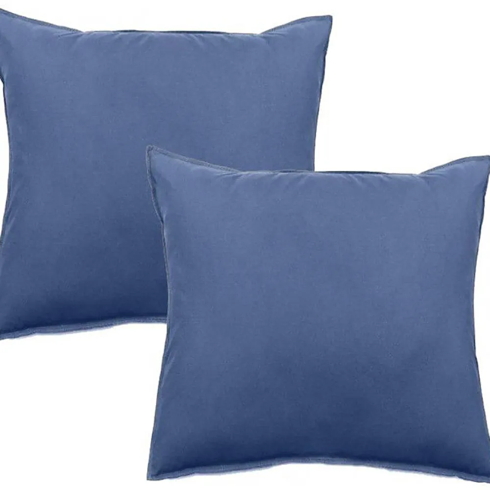 Lot de 2 taies d'oreiller Palace pur coton teint lavé 63 fils/cm² - Palace Naturel - Lot de 2 taies d'oreiller 50 x 70>Vent Du Sud Discount