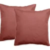 Lot de 2 taies d'oreiller percale pur coton peigné longues fibres 80 fils/cm² - Pêche - Lot de 2 taies d'oreiller 65 x>Vent Du Sud Best