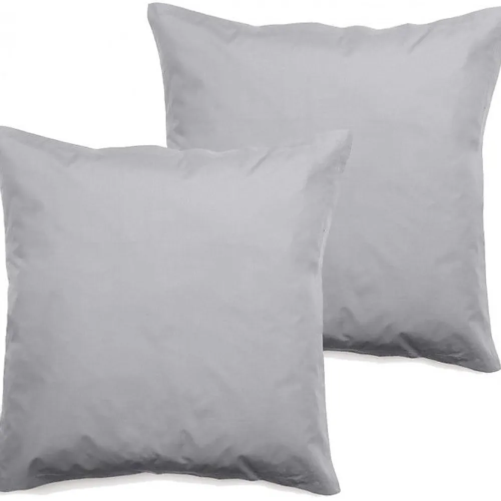 Lot de 2 taies d'oreiller percale pur coton peigné longues fibres 80 fils/cm² - Perle - Lot de 2 taies d'oreiller 65 x>Vent Du Sud Best