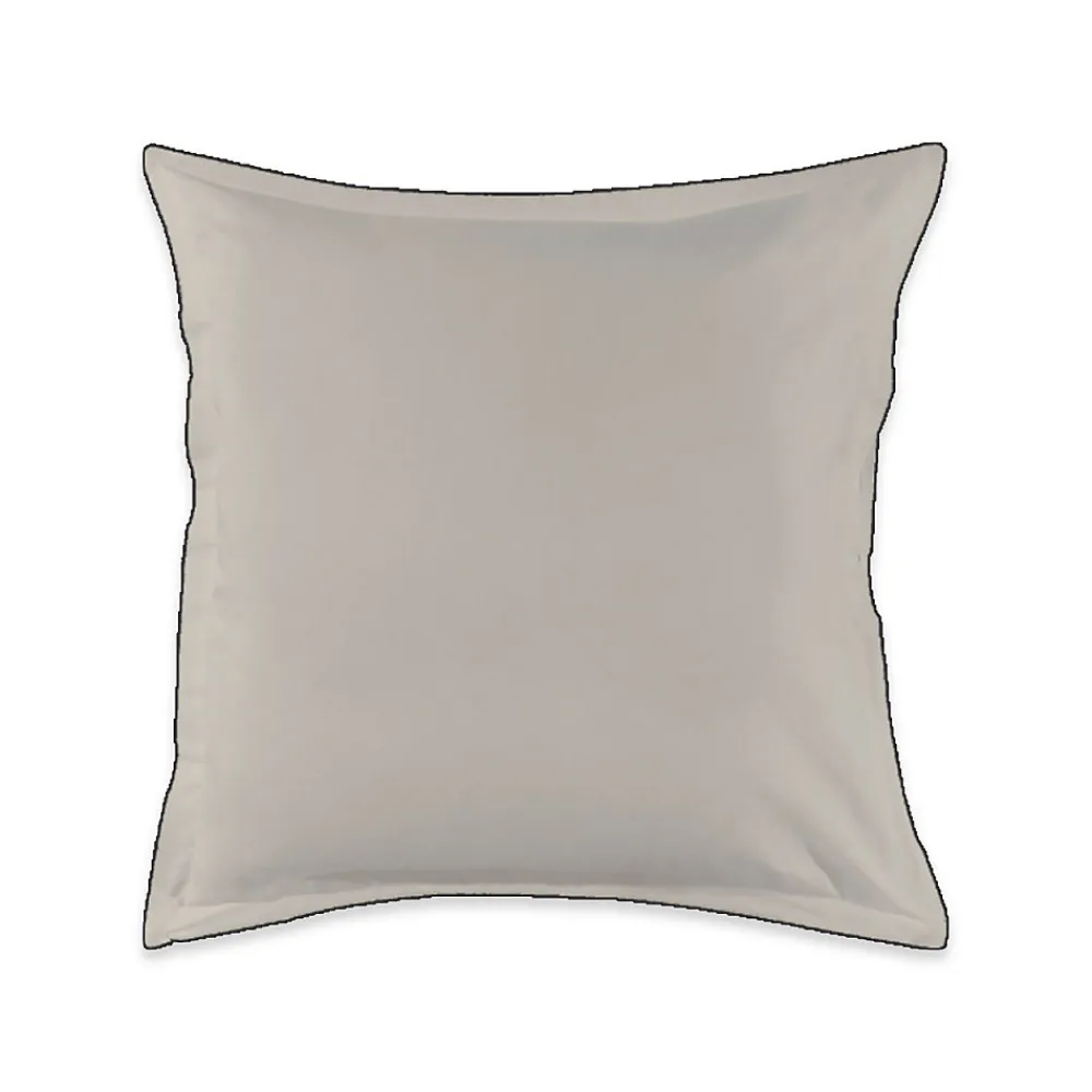 Lot de 2 taies d'oreiller unies en coton finition bourdon 65x65cm>Future Home Clearance