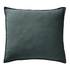 Meubletmoi Lot de 2 taies d'oreillers 60 x 60 cm en lin lavé bleu - LUISA* Taie D'Oreiller