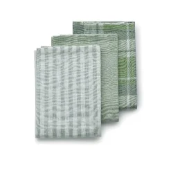 Lot de 3 torchons de cuisine Pasado vert olive>Kela New