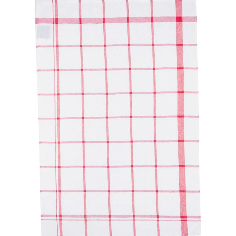 Lot de 2 torchons imprimés - coton - rouge et blanc - 45x70 cm - Atmosphera>Atmosphera Créateur D'Intérieur Discount