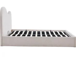 Best Mobilier Lucas - lit coffre - 160x200 cm - en velours texturé -* Lit Coffre