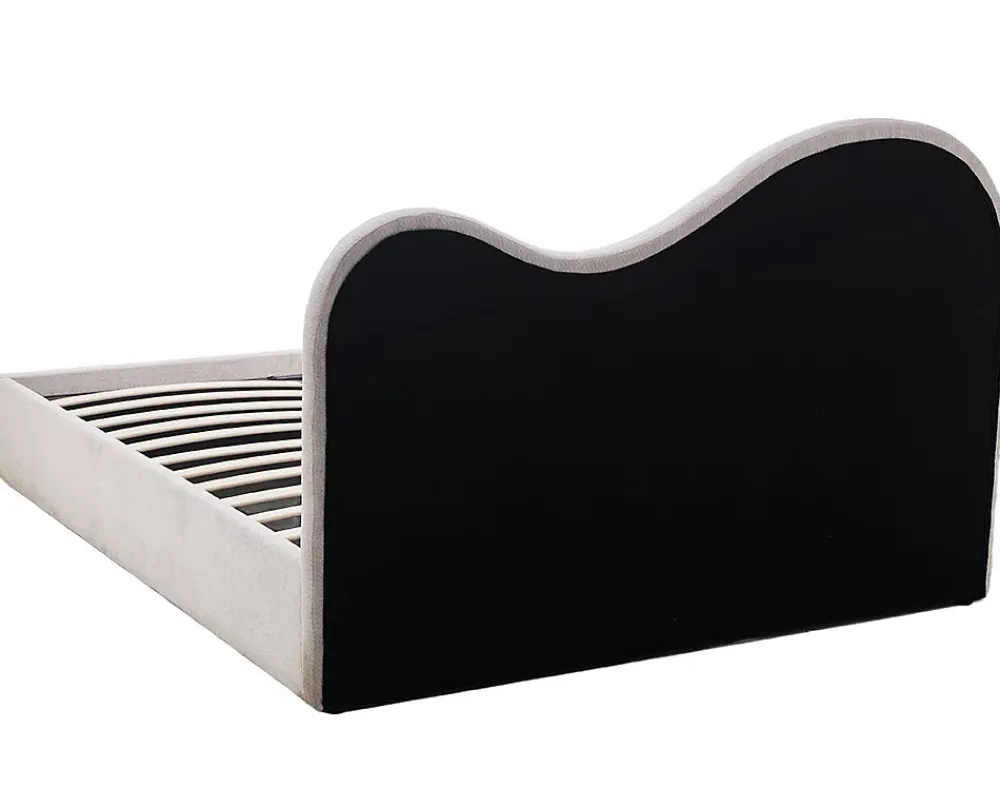 Best Mobilier Lucas - lit coffre - 160x200 cm - en velours texturé -* Lit Coffre