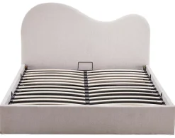 Best Mobilier Lucas - lit coffre - 160x200 cm - en velours texturé -* Lit Coffre